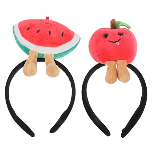 BESTonZON 2St Stirnband Wassermelone Party Plüsch-Kopfhörer Abschlussball Requisiten haarband weihnachten haarreif weihnachten kopfhoerer Stirnband für Erwachsene Stirnband aus Stoff Plastik von BESTonZON