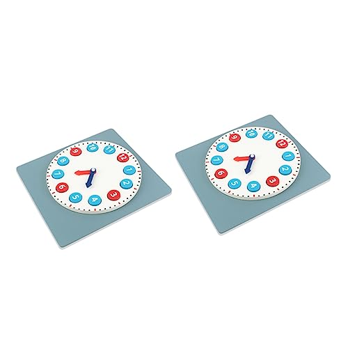 BESTonZON 2St Uhr Spielzeug interaktives Spielzeug Clocks für Kinder Baby spielzeuge Spielzeug für Kleinkinder pädagogisches Spielzeug Zahlen Lernen babybrause hölzern Blöcke Lehrmittel von BESTonZON