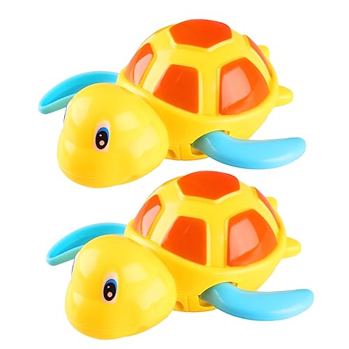 BESTonZON 2St Uhrwerk Turtle Badezimmer wasserspielzeug für schwimm beemysafe Uhrwerkspielzeug für die Badewanne Abs Yellow von BESTonZON