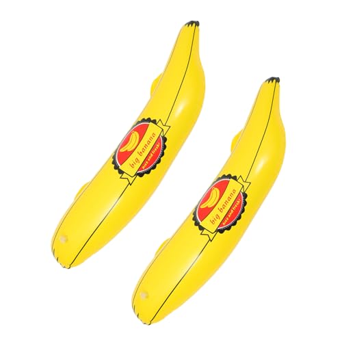 BESTonZON Banana Party Requisiten Spielzeug Pvc Aufblasbare Banane Spielzeug 2 Stücke Spaß und von BESTonZON