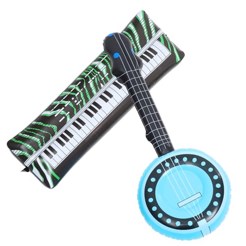 BESTonZON 2St aufblasbares Banjo aufblasbares PVC-Instrument aufblasbare musikinstrumente aufblasbares keyboard spielzeug Partydekorationen aufblasbare elektronische Tastaturen Partyzubehör von BESTonZON