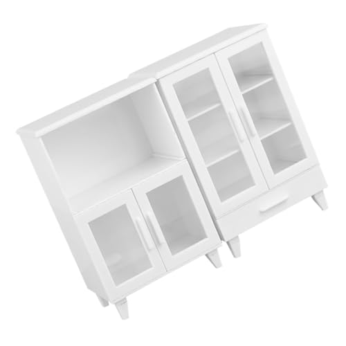 BESTonZON 2er Set Puppenhaus öbel Schrank Vitrine Miniatur öbel Für Puppenhäuser Realistische Spielzeugaccessoires Für Kreatives Ideales Zubehör Für Ab 3 Jahren von BESTonZON