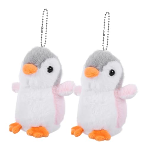 BESTonZON 2er Set üsch Pinguin Schlüsselanhänger Süße Stofftier Anhänger Zur Taschendekoration Niedliches Pinguin Design Für Schlüssel Taschen Und Rucksäcke Perfektes Für von BESTonZON