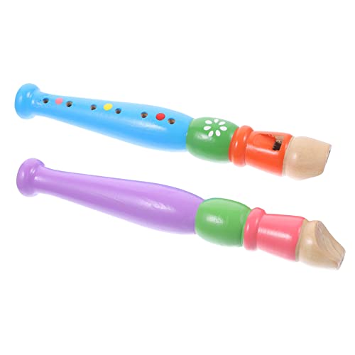 BESTonZON 2st 6-Loch-Piccolo Flötenreinigungsset Blockflöteninstrument Sopranblockflöte Für Kinder Flötenspielzeug Für Kinder Lernspielzeug Für Kinder Professionelle Konzertflöte Holz von BESTonZON