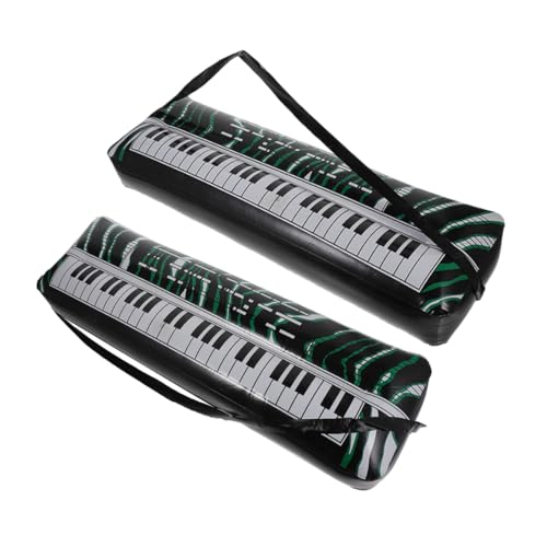 BESTonZON 2st Aufblasbare Elektronische Tastatur Gitarre Sprengen Mini-Keyboard-Klavier Kinderklavier Aufblasbare Trompete Aufblasbares Instrument Requisiten Für Die Hochzeitstanzfläche PVC von BESTonZON