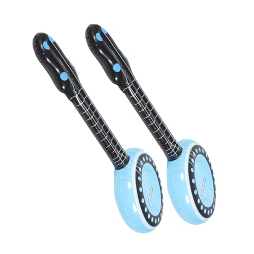 BESTonZON 2st Aufblasbares Musikinstrument Aufblasbares Banjo Requisiten Für Musikinstrumente Banjo Für Kinder Aufblasbare Party-Requisiten Gitarren in Die Luft Jagen Sky-Blue PVC von BESTonZON