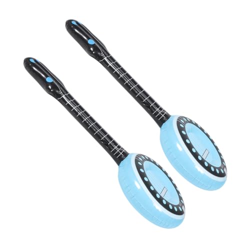 BESTonZON 2st Aufblasbares Musikinstrument Gitarre Sprengen Aufblasbarer Aufblasbare Party-Requisiten Aufblasbares Banjo Requisiten Für Musikinstrumente Spielzeug-Banjo Sky-Blue PVC von BESTonZON