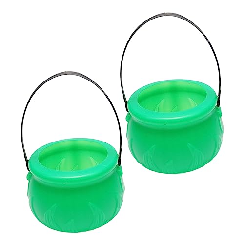 BESTonZON 2st Flammeneimer Hauszubehör St Patricks Day Party Favors Grüner Bonbonhalter Grüne Ornamente Mini-süßigkeit St. Patricks Day Kostüm Patricks Day Dekor Eimer-ornament Plastik Green von BESTonZON