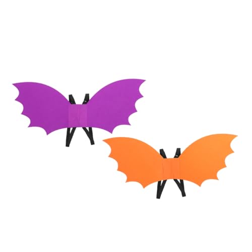 BESTonZON 2st Flügel Für Kinderpartys Flattern Halloween-flügel Drachen-Cosplay-flügel Schwarze Flügel Für Halloween Fledermausflügel Tinker Bell Nicht Gewebte Drachenflügel Vliesstoff von BESTonZON