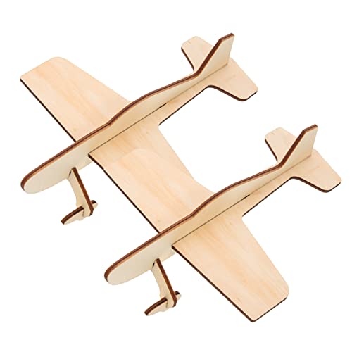 BESTonZON 2st Gekritzel-montagespielzeug Dreidecker Modellbausatz Jungen Kinderspielzeug Spielzeug Für Kinderflugzeuge 3D-Flugzeug-Puzzle Entwicklungsspielzeug 3D-rätsel Junge Spielzeug Holz von BESTonZON