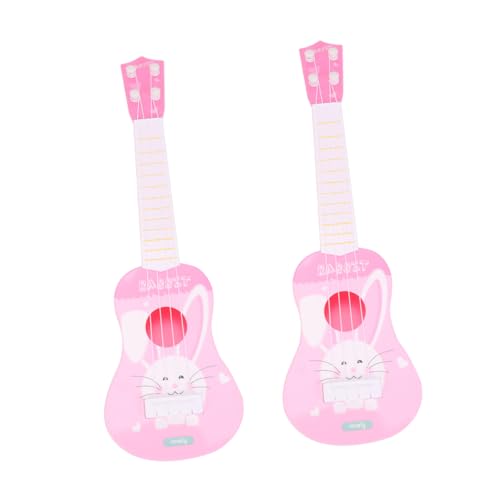 BESTonZON 2st Gitarre Kaninchenspielzeug Spielzeug Für Hasen Pädagogisches Spielzeug Musikinstrument Spielzeug Musikinstrument Für Kinder Instrumente Spielzeug Kinder Spielset Plastik von BESTonZON