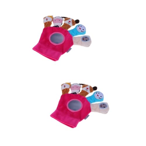 BESTonZON 2st Handpuppe Neugeborenes Plüschtier Plüsch Fingerpuppen Partytütenfüller Partybevorzugung Mit Tiermotiven Plüschtierpuppen Kinder Fingerpuppen Beschwichtigen Füllstoff von BESTonZON