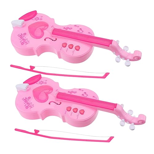 BESTonZON 2st Kinder Geige Spielzeug Geigenspielzeug Für Kinder Musikspielzeug Für Kindergeige Pädagogisches Spielzeug Violine Musikspielzeug Für Kinder Geigenspielzeug Für Anfänger Plastik von BESTonZON