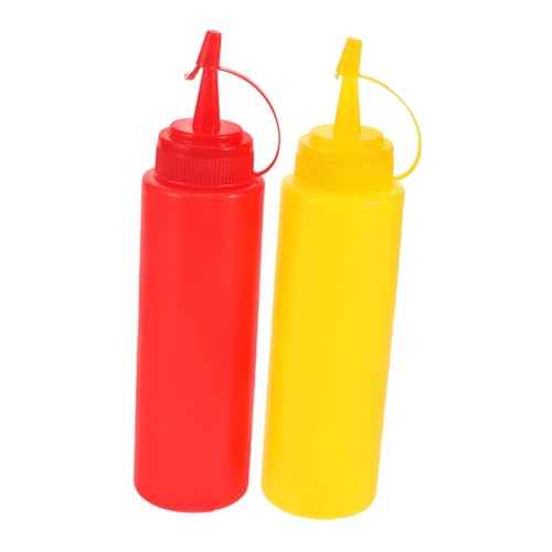 BESTonZON 2st Knifflige Ketchup-Flasche Comedy-Requisite Flüssiges Furzspray Spritzspielzeug Senfflaschen Quetschen Halloween-Spielzeug Lustiges Partyspielzeug Gewürzflasche Streiche Plastik von BESTonZON