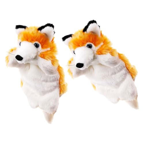 BESTonZON 2st Kuscheltiere Monster-fingerpuppen Eichhörnchen-fingerpuppen Handpuppe Fuchs Kaninchen Fingerpuppe Weiche Tierhandpuppe Handpuppen Selber Machen Stofftier-handpuppen Plüsch von BESTonZON