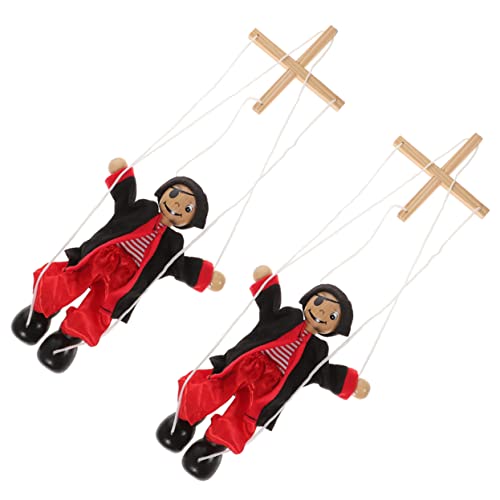 BESTonZON 2st Marionette Puppen Plüschtiere Handpuppe Konstruktionsspielzeug EIN Jahr Altes Kleinkindspielzeug Autospielzeug Interaktive Spielzeuge Holz von BESTonZON