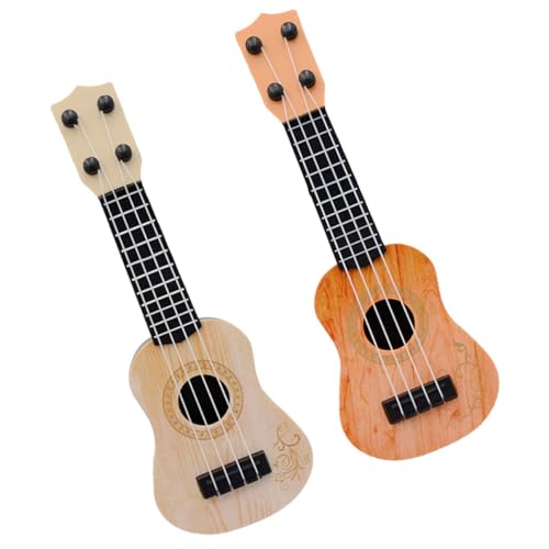 BESTonZON 2st Mini-Ukulele Kleinkind Musikinstrument Nachgemachtes Gitarrenspielzeug Kindergitarrenmodell Gitarre Für Gitarrenmodell Für Kinderspielzeug Plastik von BESTonZON