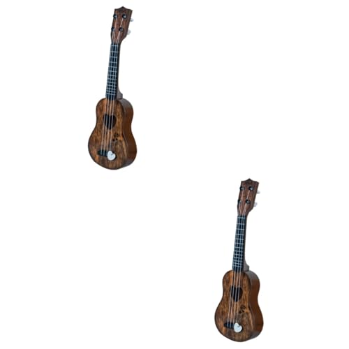 BESTonZON 2st Ukulele Für Kinder Ukulele Musikspielzeug Simulationsgitarrenspielzeug Ukulele-Modell Gitarren-Instrument-Modell Kinder Gitarre Realistisches Gitarrenspielzeug Plastik von BESTonZON