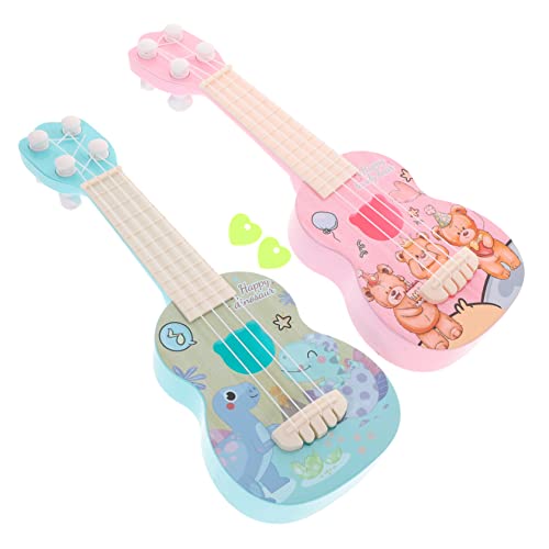 BESTonZON 2st Ukulele Spielzeug Kinder-Ukulele Spielzeug Für Kinder Spielzeuggitarre Für Kinder Musikspielzeug Für Babys Ukulele Für Anfänger Spielzeug Für Mädchen Jungenspielzeug Plastik von BESTonZON