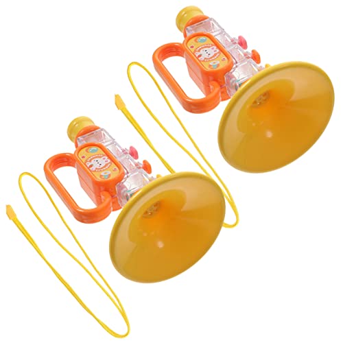 BESTonZON 2st -trompete Spielzeug Musikinstrument Für Kinder Trompetenspielzeug Für Kinder Kindermusik, Die Spielzeug Spielt Musikalisches Trompeteninstrument Yellow Plastik von BESTonZON