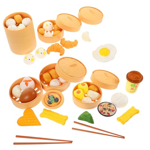 BESTonZON 3 Dampfbrötchen-Set Kinderküche Kleinkindspielzeug küchenspielzeug für Kitchen Toys for babyspielzeug Geschirrset Kochutensilien vorgetäuscht Essen Spielset von BESTonZON