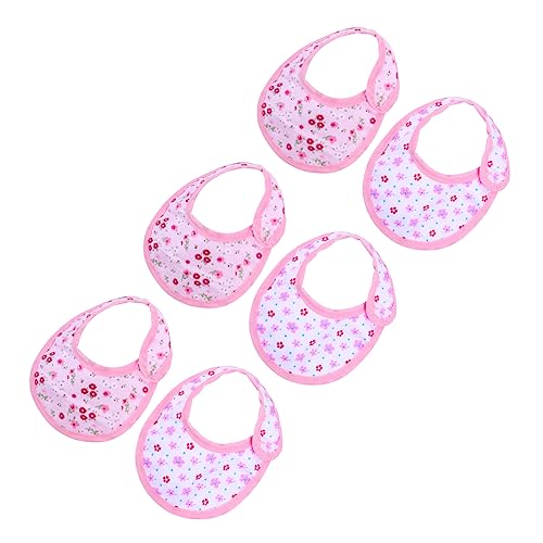 BESTonZON 3 Lätzchen Für Puppenkleidung DIY Spielzeugpuppenzubehör Amerikanische Puppen Isst Schürze Babylätzchen Abs Puppen Puppe Speichel Handtuch Zubehör Gießen Mujer Stoff Rosa von BESTonZON