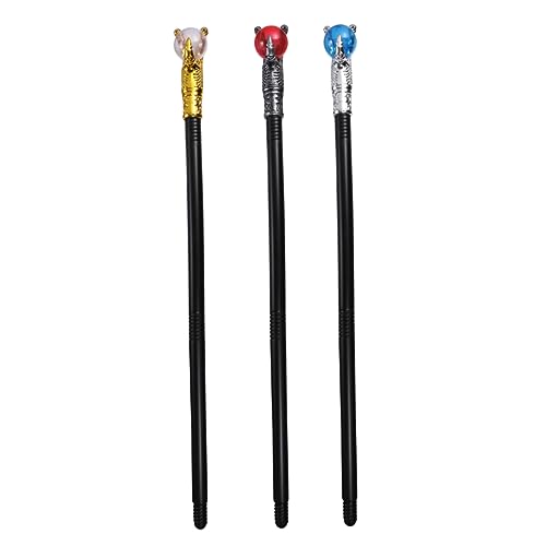 BESTonZON 3 STK Cosplay-Stock Cosplay- Eleganter Prop-Stick Kostüm Prop-Stick Zauberstab Dekoratives Zubehör Für Den Abschlussball Performance-gehstock Kostüm Plastik von BESTonZON