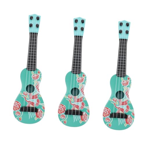 BESTonZON 3 STK Mini Gitarre Spielzeug Kinderspielzeug Mini-gitarrenspielzeug Musikinstrumentenmodell Kinder Gitarre Simulations-Ukulele-Spielzeug Ukulelen Für Kinder Ukulele Spielzeug Abs von BESTonZON