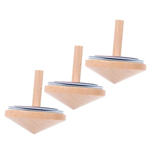 BESTonZON 3 Sätze Bunte Holzkreisel Langlebig Leicht Kreatives für Jungen Mädchen Ab Jahren Spaßiges Gyro für Draußen Drinnen BESTonZON 3 Sätze Bunte Holzkreisel Langlebig Leicht Kreatives für Jungen Mädchen Ab Jahren Spaßiges Gyro für Draußen Drinnen von BESTonZON