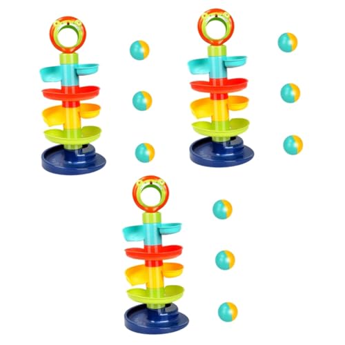 BESTonZON 3 Sätze Bunter Turm Kugelbahnspielzeug Ball-Fallturm-Spielzeug Kinder Zug Spielzeug kinderspielzeug Spielzeuge Mädchenspielzeug Spielzeug pädagogisches Spielzeug Puzzle Spur von BESTonZON