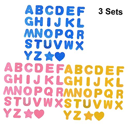 BESTonZON 3 Sätze Früherziehungsbedarf Schaumstoff-Sticker-Alphabet Scrapbooking-Buchstaben-Aufkleber Aufkleber Für Alphabet-applikationspatch Zahlenaufkleber Buchstabenaufkleber von BESTonZON