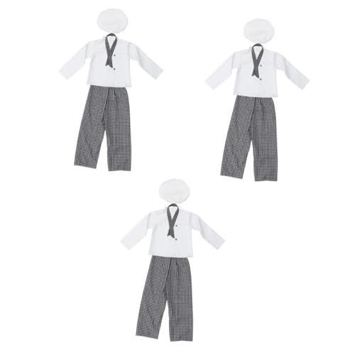 BESTonZON 3 Sätze Koch-Rollenspielkostüm Outfits für Kinder Kleinkind-Outfit verkleidung kinder fashingskostüm kinder Kinderkleidung Kleider Kochkostüm für Kinder Beruf Kochuniform von BESTonZON