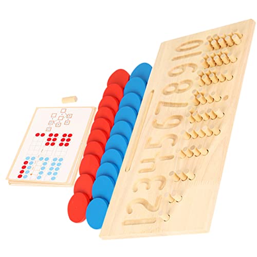 BESTonZON 3 Sätze Mathe-Spielzeug kindererziehung aufklärung Kinder pädagogisches Spielzeug holzspielsachen spielsachen für Kinder Spielzeug für Kinder Puzzle Werkzeug Lerntafel hölzern von BESTonZON