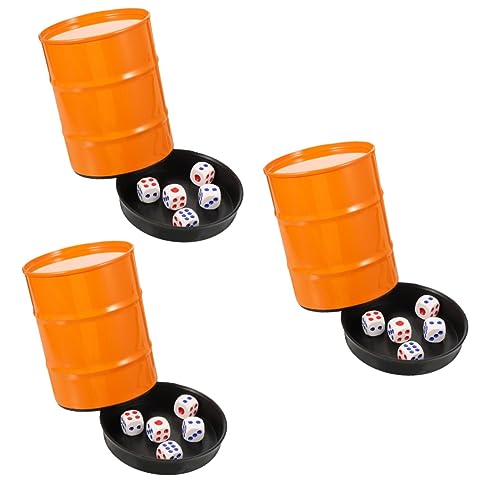 BESTonZON 3 Sätze Würfelbecher-Set Requisiten Für Tischspiele Würfelbehälter Tasse Würfelbecher Schütteln Ktv Würfelbecher Würfelspiel Shaker Würfelbecher Spiele Barzubehör Orange Plastik von BESTonZON