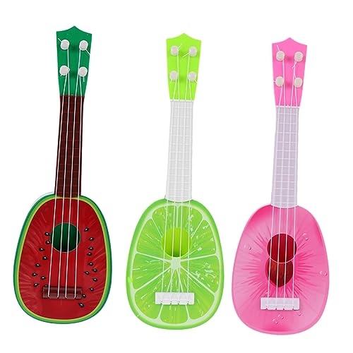 BESTonZON 3 Saiten Musikspielzeug Gitarre Kindermusikspielzeug Rayan Spielzeug Für Kinder Pädagogisches Lernspielzeug Kindergitarrenspielzeug Kindermusikgitarren Kinderspielzeug von BESTonZON