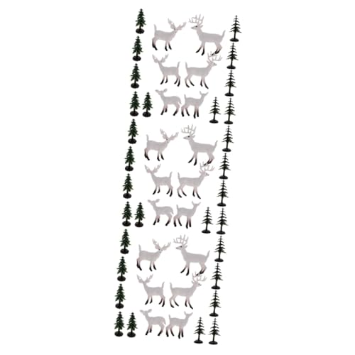 BESTonZON 3 Sets Hirschmodell Wildtier Tier Kognitives Spielzeug Wildtier Tiermodell Kinder Kognitives Spielzeug Weihnachtsbaum Tierspielzeug Schulzubehör Realistische Tierfiguren von BESTonZON