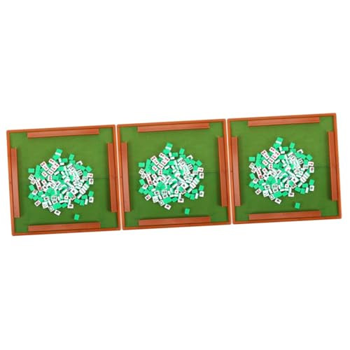 BESTonZON 3 Sets Reise Freizeit Mahjong Zartes Mini Mahjong Entspannendes Mahjong Set Amerikanisches Mahjong Tragbares Mahjong Set Majiang Spielzeug Reise Mahjong Spielzeug Mahjong von BESTonZON