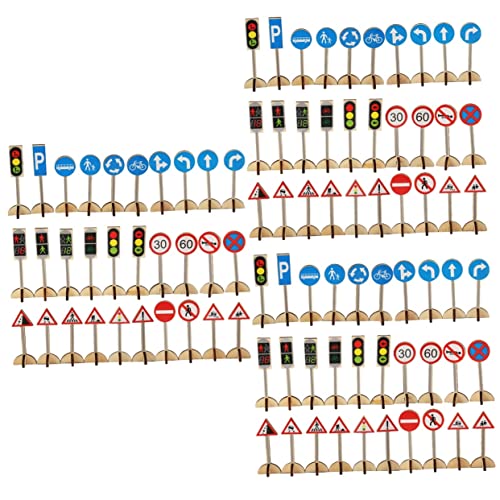 BESTonZON 3 Sätze Verkehrszeichenmodell Spielzeug für Kinder Straßenschild Spielen verkehrsschilder für Kinder verkehrszeichen Spielzeug Spielzeuge Spielzeug für Kleinkinder Kinderspielzeug von BESTonZON