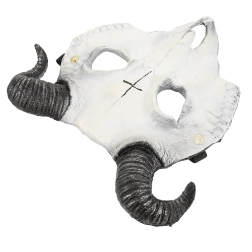 BESTonZON 3 Stk Karnevals requisiten Ziege Ankleiden Kostüm Hörner neu halloween masken halloweenmaske Maskerade-Maske Maskerade-Party-Maske Halloween-Schafmaske Tier Kleidung bilden Pu Weiß von BESTonZON