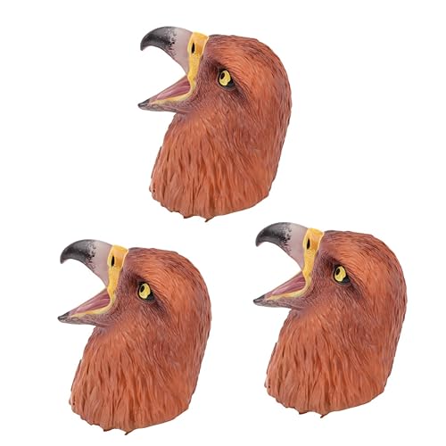 BESTonZON 3 STK Performance-Handschuhe Fingerpuppen für Kinder Adler-Actionfigur Vogel Handpuppe tierische Handpuppe Adler Handpuppe Spielzeug dekorative Handpuppe Leistungszubehör Vinyl von BESTonZON