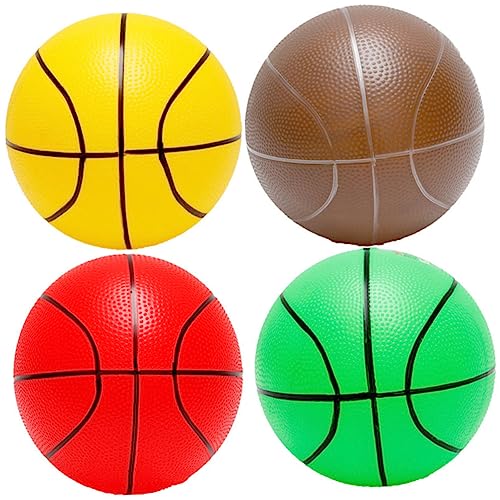 BESTonZON Verdicktes PVC-basketballspielzeug für Jungen und Mädchen 9-Zoll-Spielzeug Basketballkorb-Spielzeug Pumpe Jungen- und Mädchen-Basketball für Kinder von BESTonZON