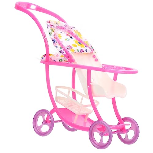 BESTonZON Puppenhaus Miniatur Baby Kinderwagen Spielzeug Baby Kinderwagen Set Kinder Rollenspiel Puppenhaus Miniaturen Dekorative Ornamente von BESTonZON