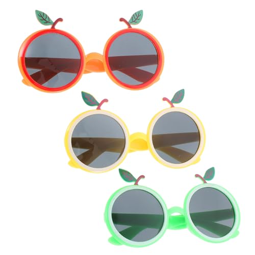 BESTonZON 3 Stück Orangefarbene Brille Sonnenbrille Mandarinen Kostümbrille Neuartige Partybrille Hawaii Motto Brille Leichte Partybrille Partyzubehör Sommerbrille Party von BESTonZON