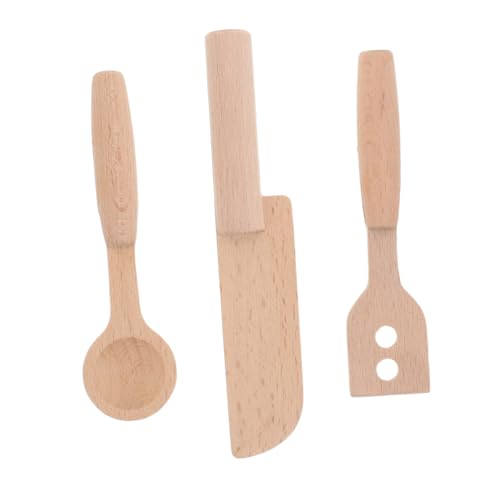 BESTonZON 3 Stück Realistisches Kochwerkzeug mit Messer und Löffel für Kreatives Rollenspiel zum Schneiden von Obst Gemüse und Salat BESTonZON 3 Stück Realistisches Kochwerkzeug mit Messer und Löffel für Kreatives Rollenspiel zum Schneiden von Obst Gemüse und Salat von BESTonZON