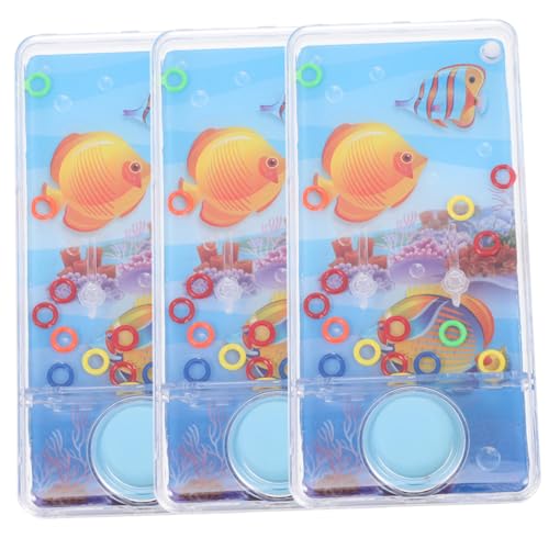 BESTonZON 3 Stück Ring wasserspielzeug kinderwasserspielzeuge Fun Toy Wasserwerfspielzeug Funny Toys handgehaltenes Wasserspielzeug Wasserspiele in der Hand Plastik Blue von BESTonZON