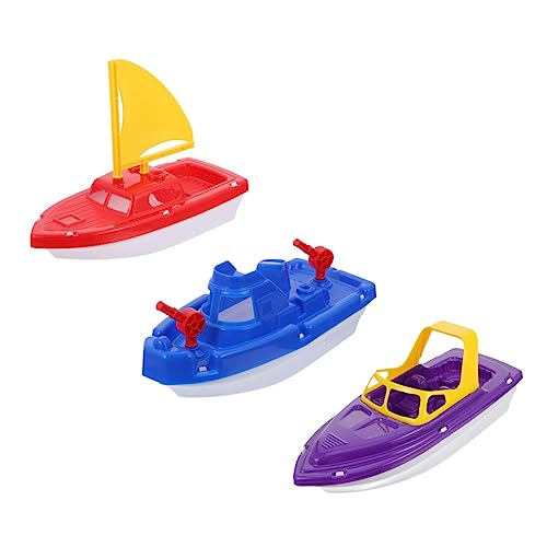 BESTonZON 3 Stück Schnellboot sicherheitsleine badewannenspielzeug Wasserspielzeug Beach Toys Indoor- Kid Toys Spielzeugboote aus Kunststoff Badeboot Plastik von BESTonZON