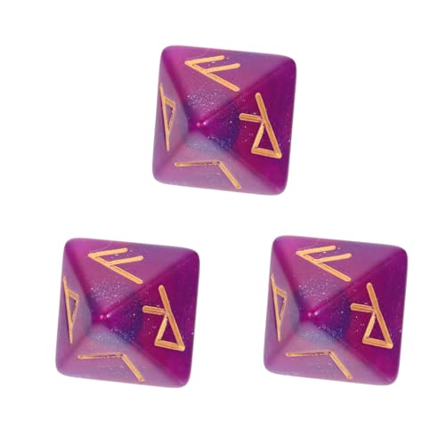 BESTonZON 3 Stück Seitiges Polyedrisches Acrylwürfelset Teilig Farbverlauf Violett Blau Rune Spielwürfel für Brettspiele Rollenspiele Party Zubehör Retro Handspielzeug BESTonZON 3 Stück Seitiges Polyedrisches Acrylwürfelset Teilig Farbverlauf Violett Blau Rune Spielwürfel für Brettspiele Rollenspiele Party Zubehör Retro Handspielzeug von BESTonZON