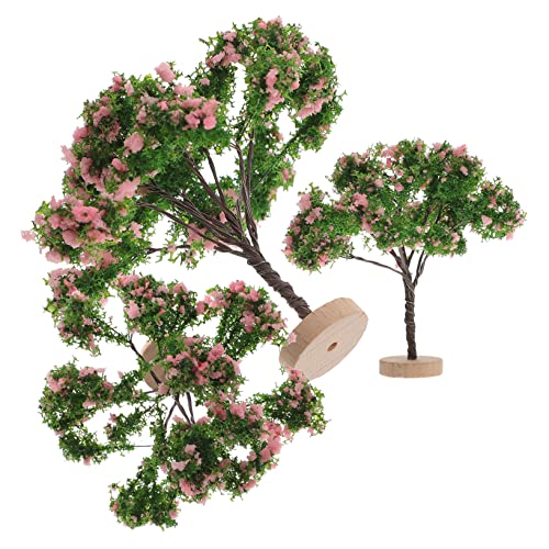 BESTonZON 3 Stück Simulierter Minibaum maßstabsgetreue Züge Mini-Landschaftsdekor modellbahn Tisch Artificial Tree mikrolandschaft Miniaturbäume zum Basteln Mini-Szenen-Layout-Modell Plastik von BESTonZON