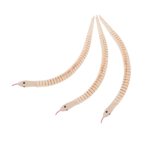 BESTonZON 3 Stück Teiliges DIY Holzspielzeug Unfertige Flexible Wackelschlangen Kreatives Tiermodell Lernspielzeug für Fantasie und Geschicklichkeit BESTonZON 3 Stück Teiliges DIY Holzspielzeug Unfertige Flexible Wackelschlangen Kreatives Tiermodell Lernspielzeug für Fantasie und Geschicklichkeit von BESTonZON