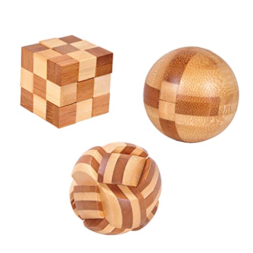 BESTonZON 3 Stück Teiliges Interaktives Luban Lock Holzpuzzle aus Premium Knobelspiel für Jugendliche und Erwachsene Herausforderndes Gehirntraining und Geduldsspiel für Freunde BESTonZON 3 Stück Teiliges Interaktives Luban Lock Holzpuzzle aus Premium Knobelspiel für Jugendliche und Erwachsene Herausforderndes Gehirntraining und Geduldsspiel für Freunde von BESTonZON